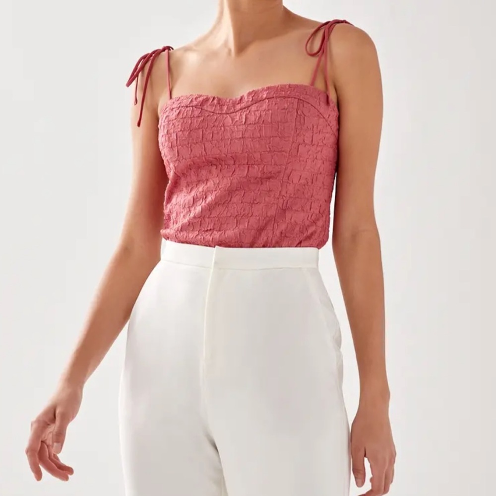 Love Bonito Kendrie Padded Tie Shoulder Top